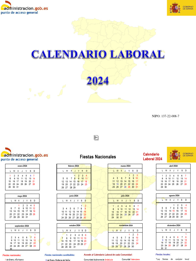 Calendario Laboral 2024 España | PDF | Calendario | Islas Canarias