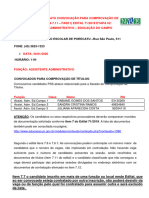 Convocacao Comprovacao de Titulos Edital 71 2019 Etapa 02 Aux. Adm. Ed. Do Campo Dia 30 01 2020 As 11H