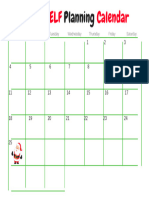 Elf On The Shelf Calendar PDFs