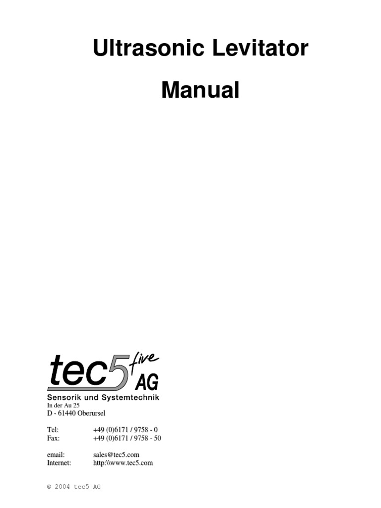 Manual Levitator | PDF