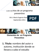 Elementos de Un Programa Preventivo