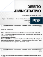 Direito Administrativo: Licitações e Lei 8.666 de 1993