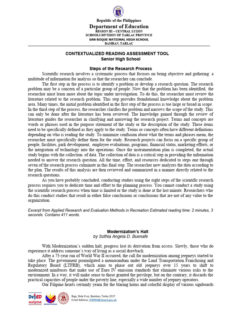 Research and Education Challenges in Tarlac | PDF