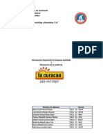 Informacion General y Planeacion de La Auditoria La Curacao, S-1