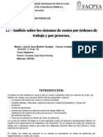 Ev - 1 Reporte de Analisis Sobre Los Sistemas de Costos Por Órdenes de Trabajo, y Por Procesos.