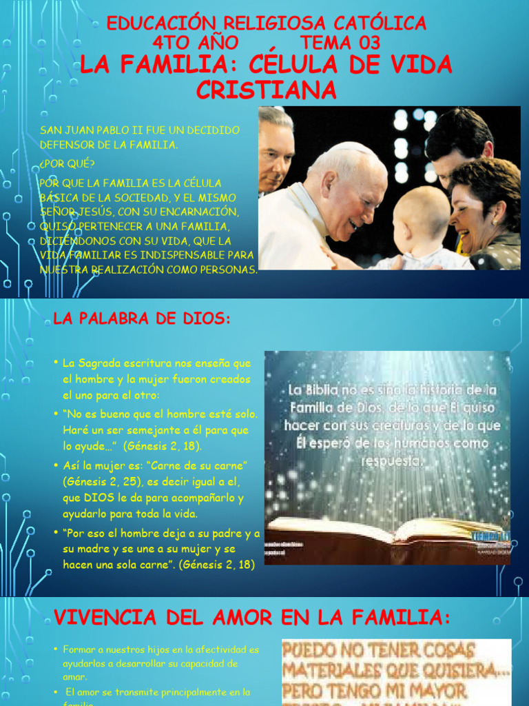 La Familia: Célula de Vida Cristiana | PDF | Amor | Familia