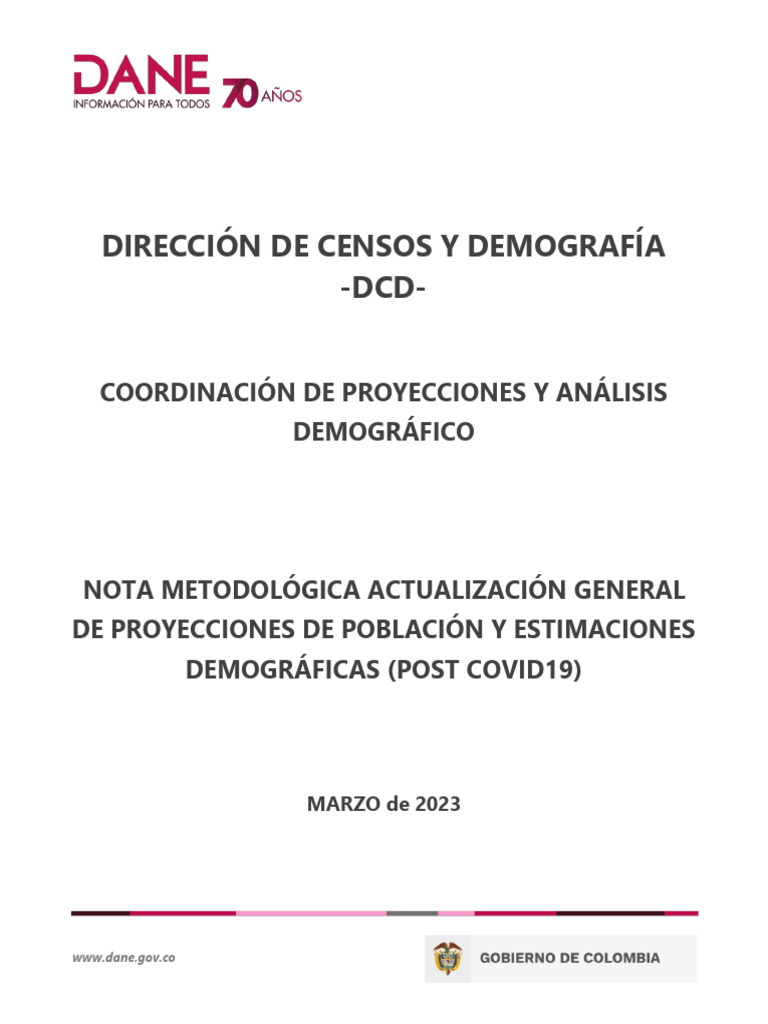 Nota Metodologica Actualizacion Proyecciones ActPostCOVID PDF