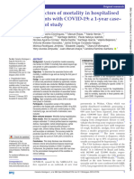 Predictors of Mortality in Hospitalised Patients With COVID-19: A 1-Year Case-Control Study