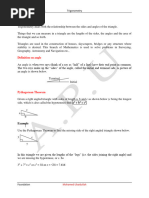 Chapter 1 - Guided Notes To Trigonometry