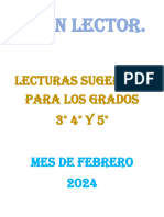 Lecturas de Febrero 3,4 y 5