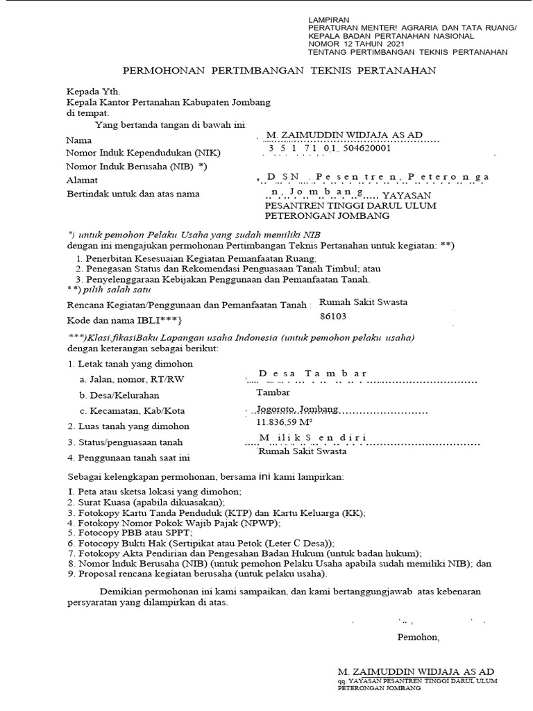 Form Pertek | PDF