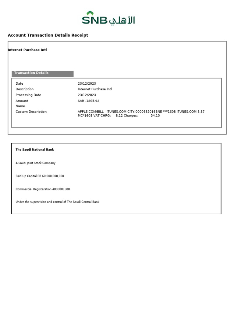 Transaction Receipt 10 | PDF