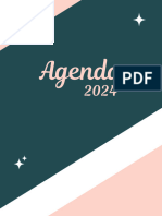 Documenato A4 Agenda 2024 Moderno Verde Rosa