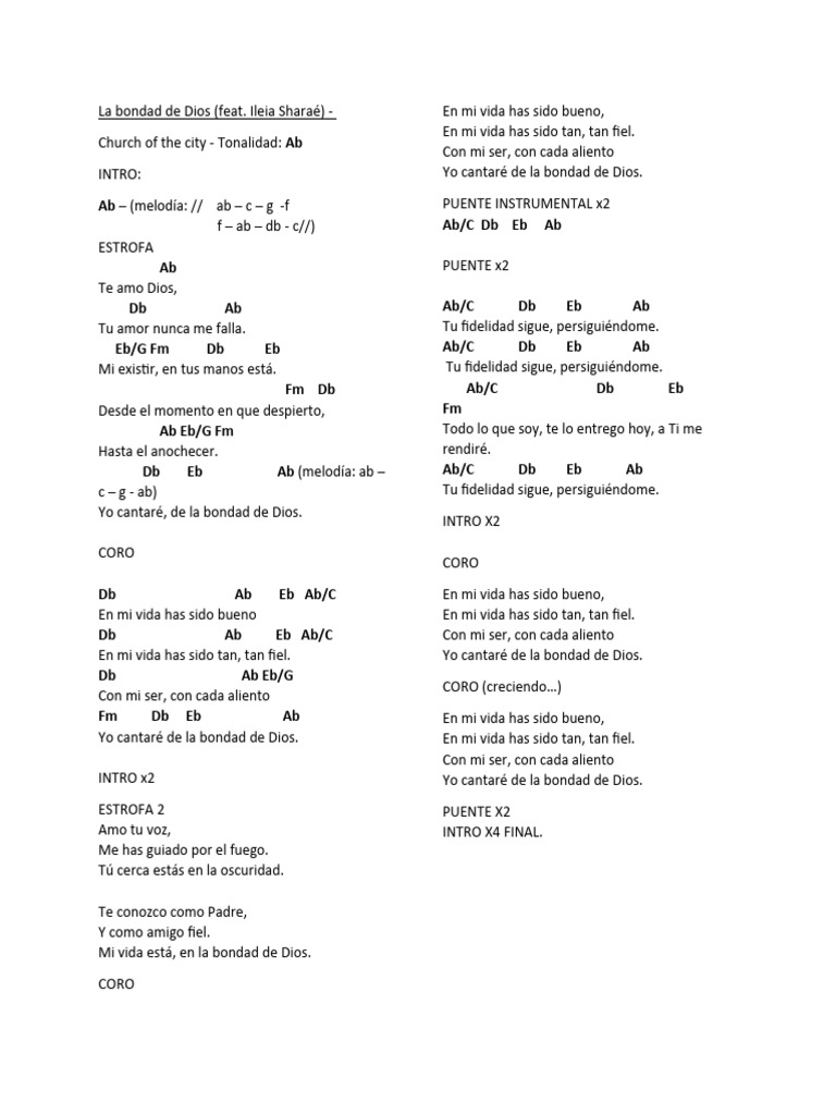 La Bondad De Dios Pdf