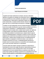 Seleção Natural e Pressão Seletiva e Variabilidade Genética