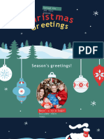 Greetings Christmas Presentation in Blue Green Red Illustrative Style
