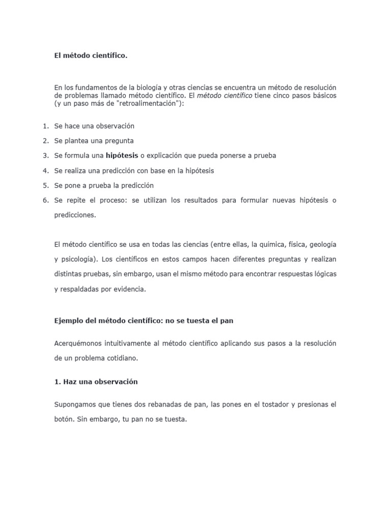 Aplicacion Del Metodo Cientifico | PDF | Método científico | Hipótesis