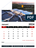 White Corporate Cityscape Printable 2024 Wall Calendar