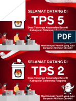 Merah Berani Ilustrasi Maskot Banner TPS Pemilu Indonesia (150 X 100 CM)