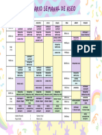 Horario Semanal A4 Doodling Ilustrado Multicolor