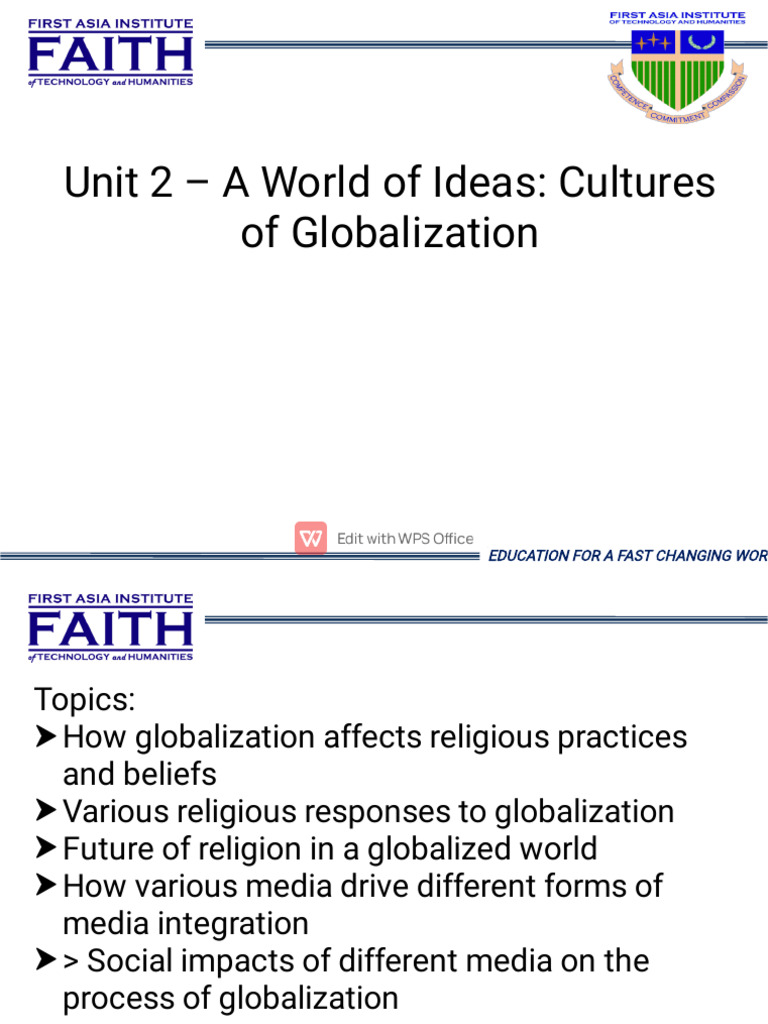 Lesson 6 The Globalization Of Religion