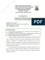 Guía Pedagógica Sobre Fotosíntesis y Respiración Celular 1° Año A-B