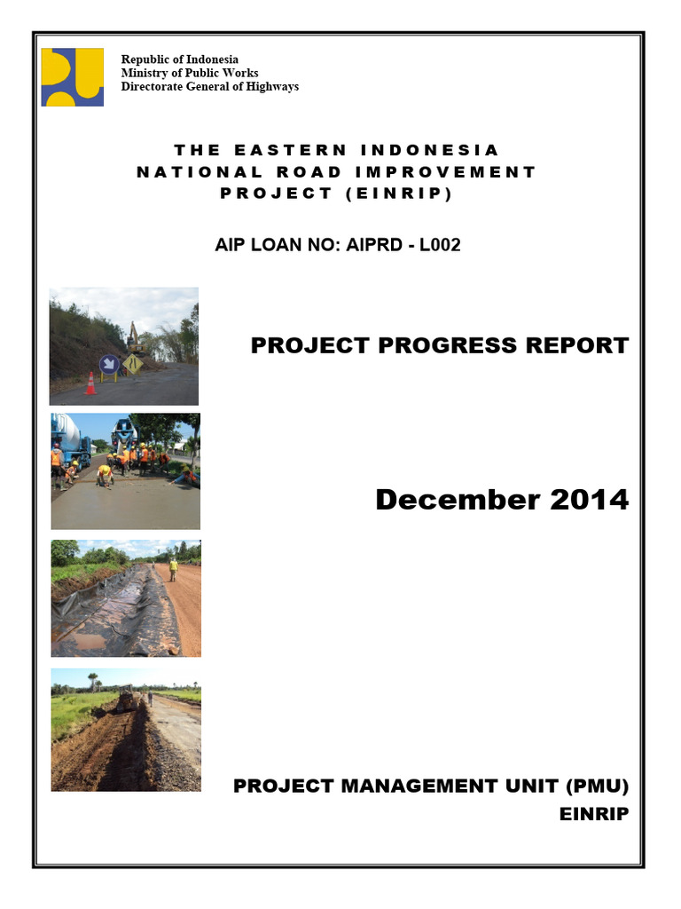 PPR December 2014 PMU-EINRIP | PDF | Environmental Impact Assessment | Road