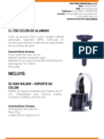 Datasheet Ciclon de Aluminio CL-700