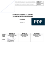 Instructivo de Trabajo para El Uso de La Sierra Circular (PR-IT-02)