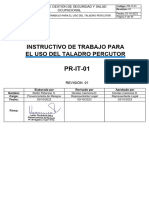 Instructivo de Trabajo para El Uso Del Taladro Percutor (PR-IT-01)