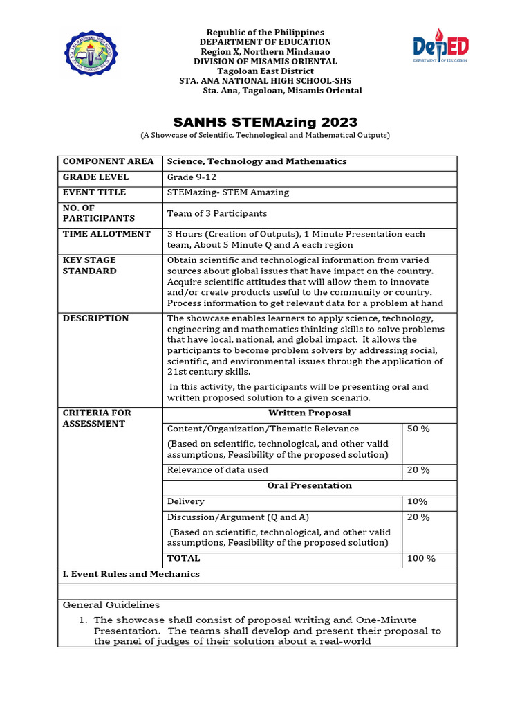STEMazing 2023: Proposal Showcase Guide | PDF | Science | Science ...