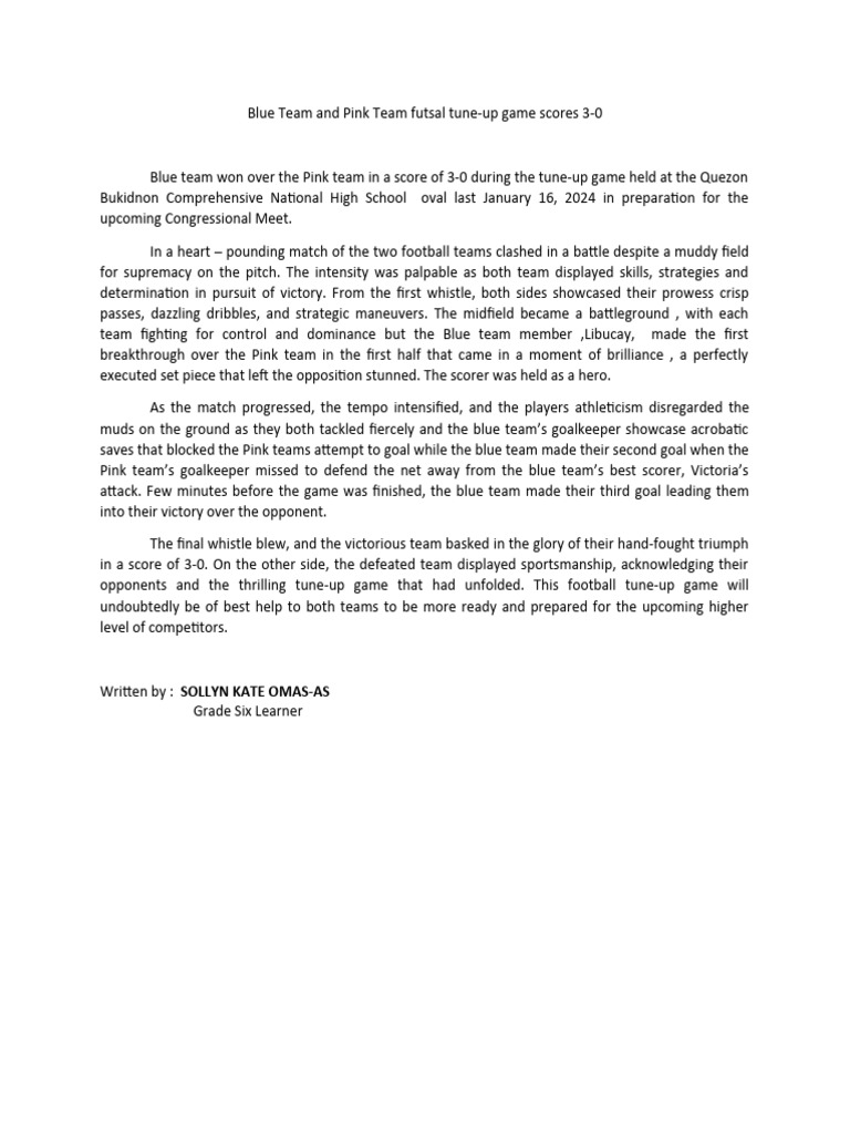 Articles in Sports For School Paper | PDF | Sports Rules And ...