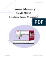 Janome Memory Craft 9900 Sewing Machine Instruction Manual