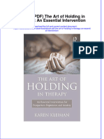 Full Download Ebook PDF The Art of Holding in Therapy An Essential Intervention Ebook PDF Docx Kindle Full Chapter
