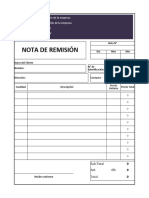 Nota de Remision Excel