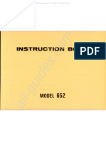 Janome 652 Sewing Machine Instruction Manual