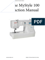 Janome MyStyle 100 Sewing Machine Instruction Manual