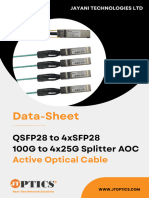 100G QSFP28 To 4xSFP28 AOC Breakout Cable Data Sheet by JTOPTICS