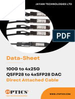 40G To 4SFP+ DAC Direct Attached Cable Data Sheet by JTOPTICS