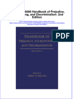 How To Download 978 1848726680 Handbook of Prejudice Stereotyping and Discrimination 2Nd Edition Ebook PDF Docx Kindle Full Chapter