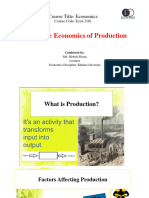 Economics of Production - ES Econ 2181