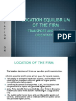 Location Equilibrium of The Firm