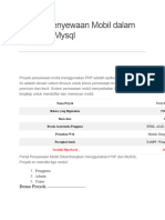 Proyek Penyewaan Mobil Dalam PHP Dan Mysql