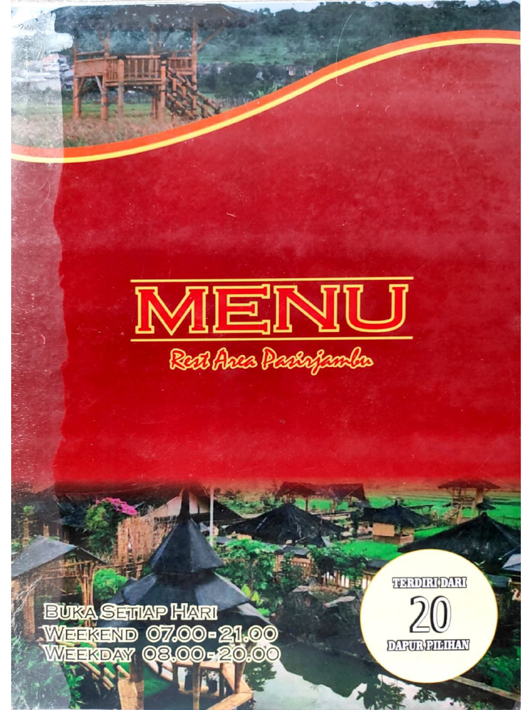 Menu Rest Area Pasjam - 1 | PDF