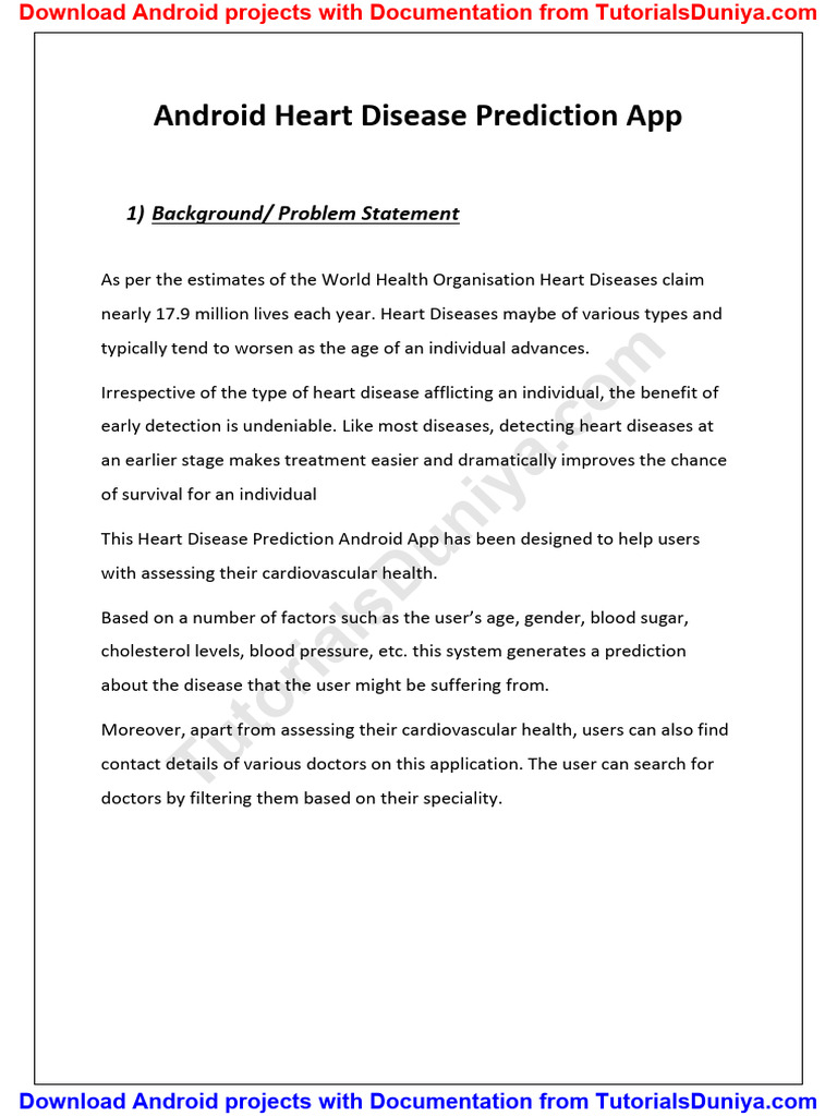 Android Heart Disease Prediction App | PDF | Cardiovascular Diseases ...