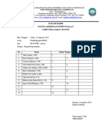 Daftar Hadir Pembuatan Akreditasi