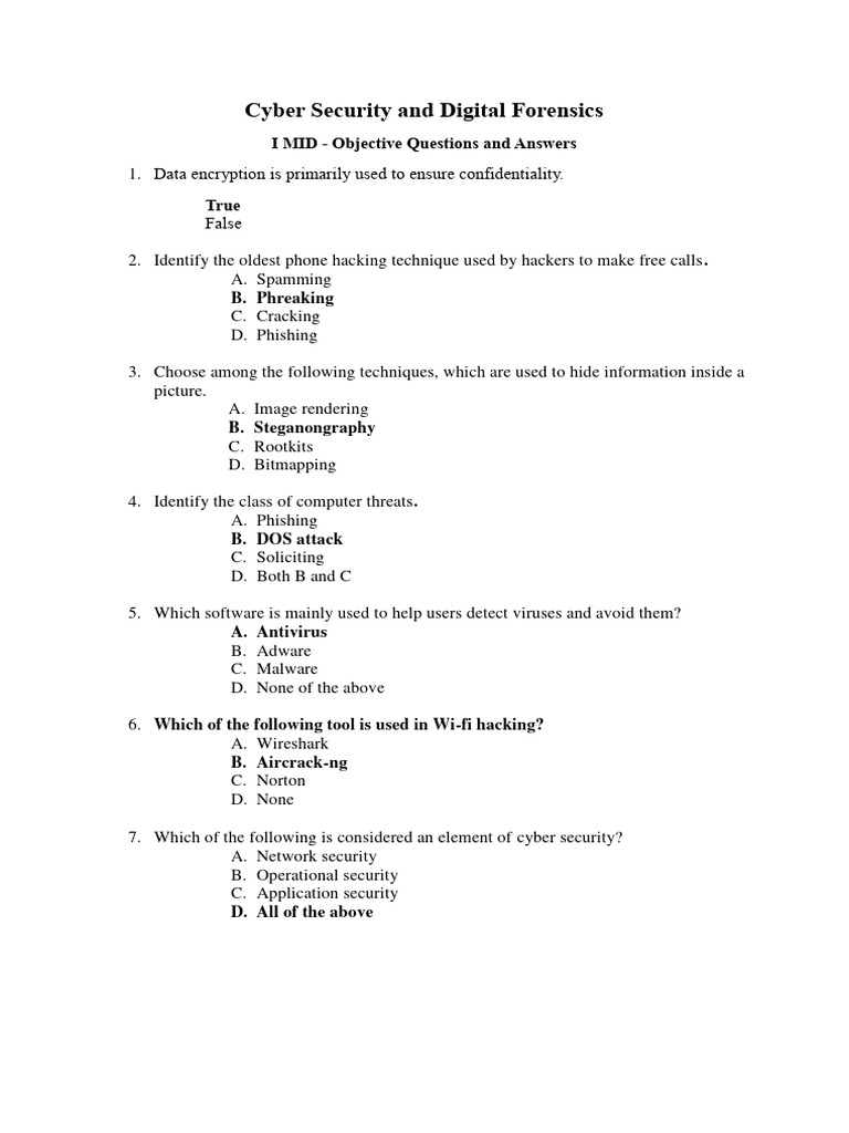 Cybersecurity Quiz: Key Concepts and Terms | PDF | Malware | Computer Virus