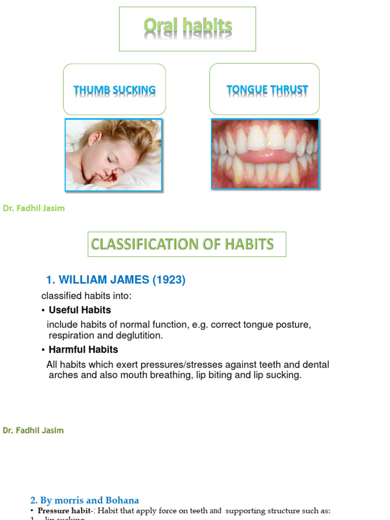Oral Habits 2021 | PDF | Human Anatomy | Mouth