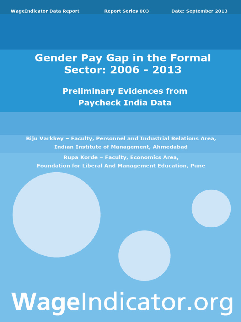 Gender Pay Gap Analysis in India 2006-2013 | PDF | Employment ...