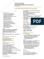 Set of Songs For The Season of Easter
